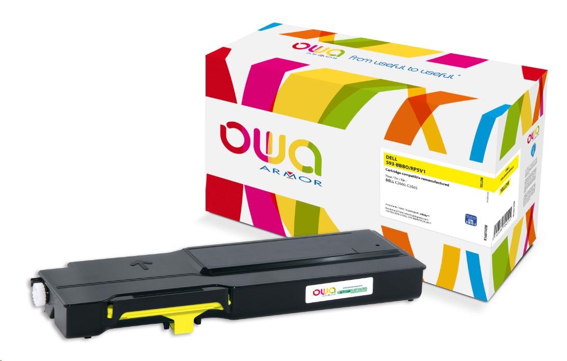 OWA Armor toner pro DELL C2660, C2665, 2000 Stran, 593-BBBO, žlutá/yellow