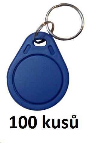 Elatec RFID Unique čip, přívěsek na klíče, 125 kHz, modrý, Standard  100-pack
