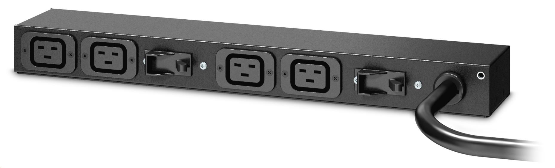 APC Rack PDU, Basic, 0U/1U, 220-240V, 32A, (4) C19, EMEA/ASIA, IEC 309 32A 2P+E (3.66m)