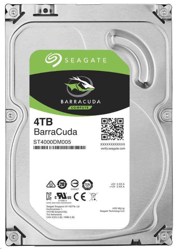 SEAGATE HDD 4TB BARRACUDA, 3.5", SATAIII, 5400 RPM, Cache 256MB