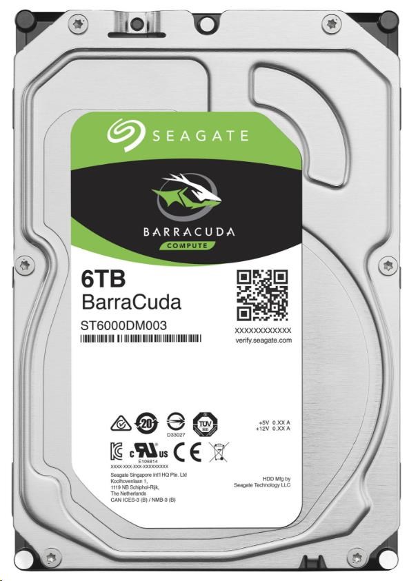 SEAGATE HDD 6TB BARRACUDA, 3.5", SATAIII, 5400 RPM, Cache 256MB