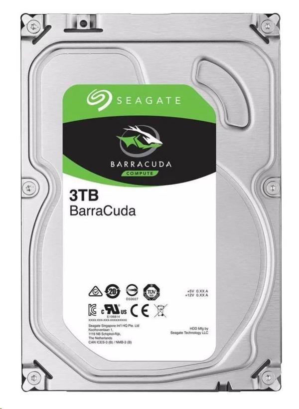 SEAGATE HDD 3TB BARRACUDA, 3.5", SATAIII, 5400 RPM, Cache 256MB