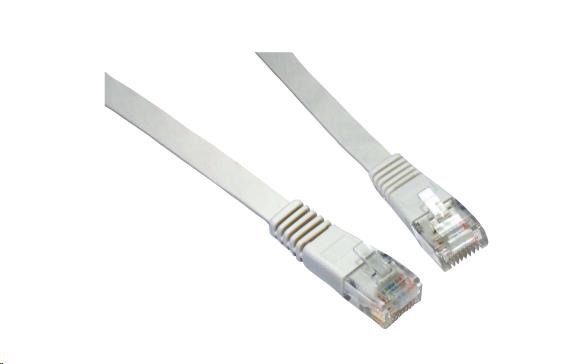 Solarix Patch kabel plochý CAT6 UTP LSOH 1m šedý non-snag-proof C6-111GY-1MB