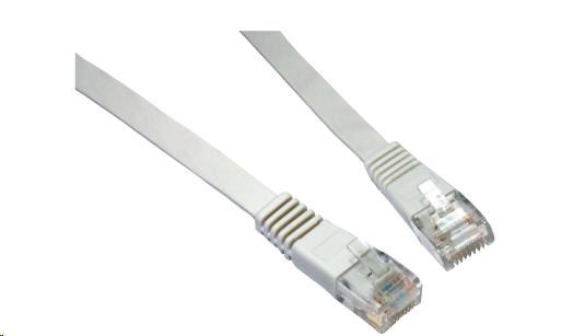 Solarix Patch kabel plochý CAT6 UTP LSOH 5m šedý non-snag-proof C6-111GY-5MB
