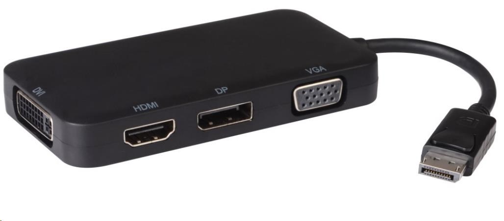 PREMIUMCORD adaptér DisplayPort - DP + HDMI + DVI + VGA , 1080p, 4K*2K