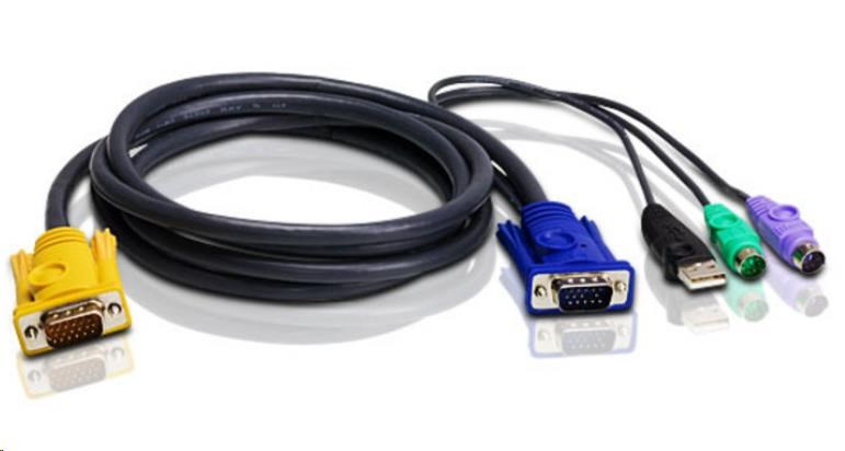 ATEN KVM sdružený kabel k CS-82U,84U,CL-5808, 5816 USB + PS/2, 3m