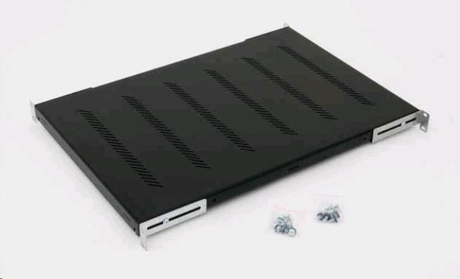 TRITON Police s perforací 19", 1U/950mm, nosnost 150kg, černá
