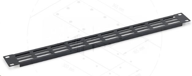 TRITON 19" záslepka 1U perforovaná oválem 36 x 6 mm, černá