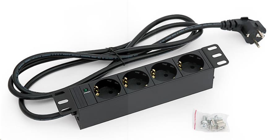 TRITON 10" rozvodný panel 4x230V DIN- 2m, černý