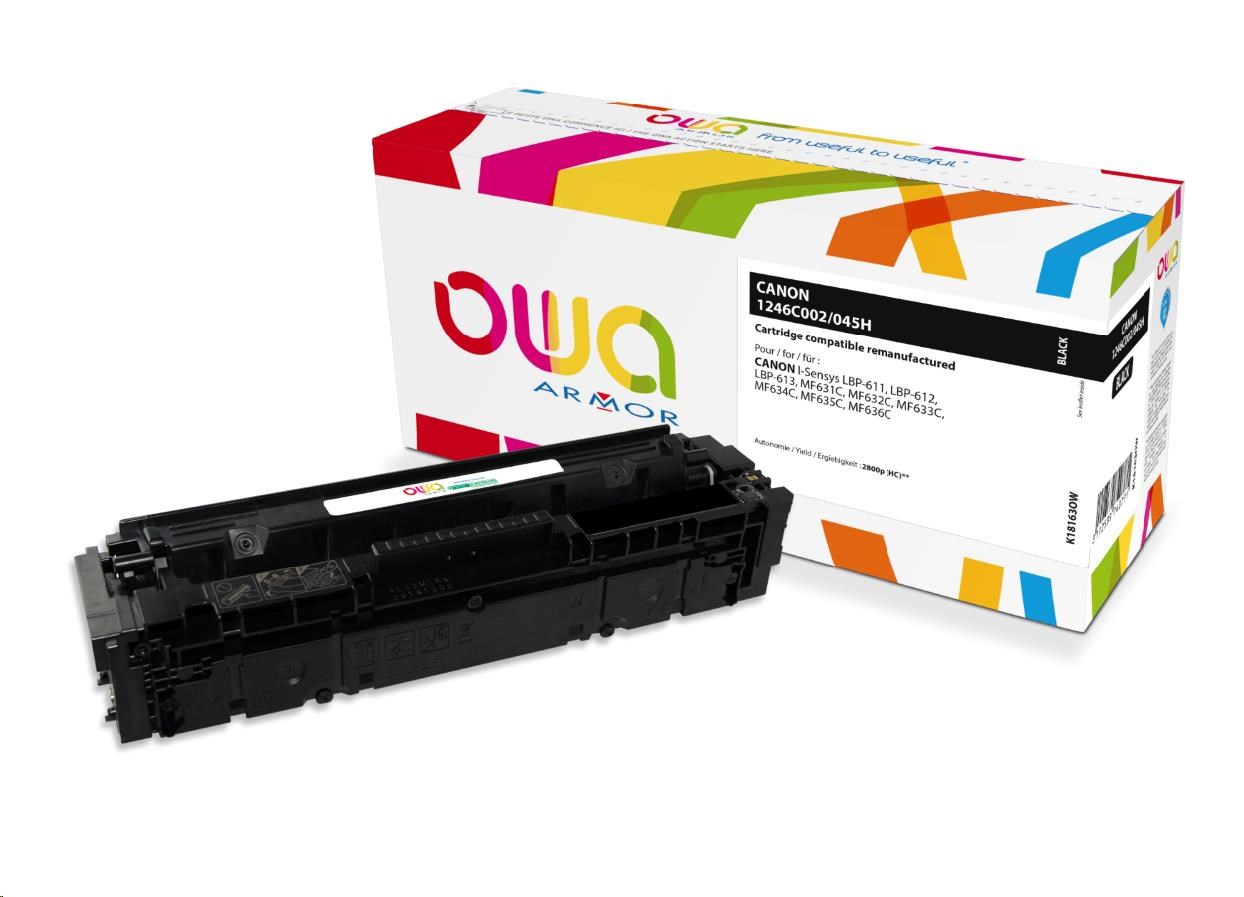 OWA Armor toner pro CANON LBP 611Cn, 613Cdw, 631Cn, 633Cdw, MFP635Cx, 2800 str., černá/black (CRG045H BK)
