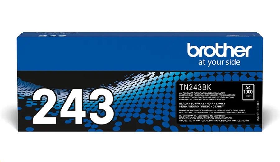 BROTHER Toner TN-243BK - PRO HLL3210 HLL3270 DCPL3510 DCPL3550 MFCL3730 MFCL3770 - cca 1000stran