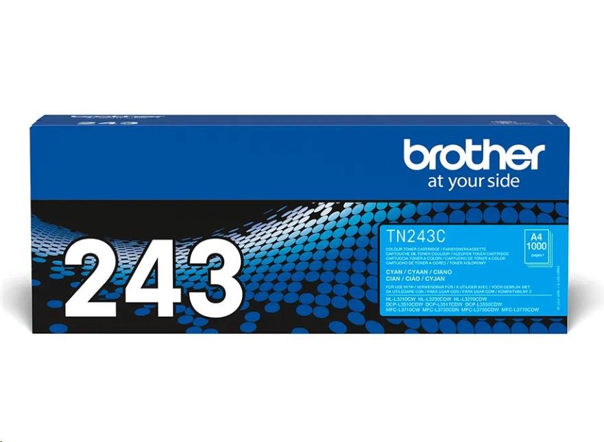 BROTHER Toner TN-243C - PRO HLL3210 HLL3270 DCPL3510 DCPL3550 MFCL3730 MFCL3770 - cca 1000stran