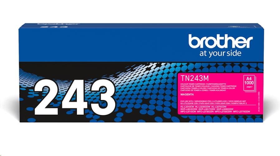 BROTHER Toner TN-243M - PRO HLL3210 HLL3270 DCPL3510 DCPL3550 MFCL3730 MFCL3770 - cca 1000stran