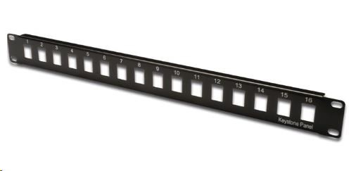 19" modulární patch panel XtendLan 16port, černý