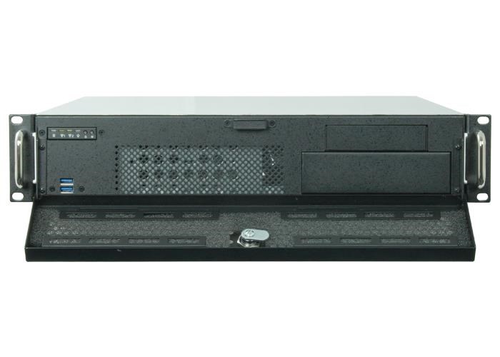 CHIEFTEC skříň Rackmount 2U UNC-210, mATX, half height PCI slots,  Black, bez zdroje