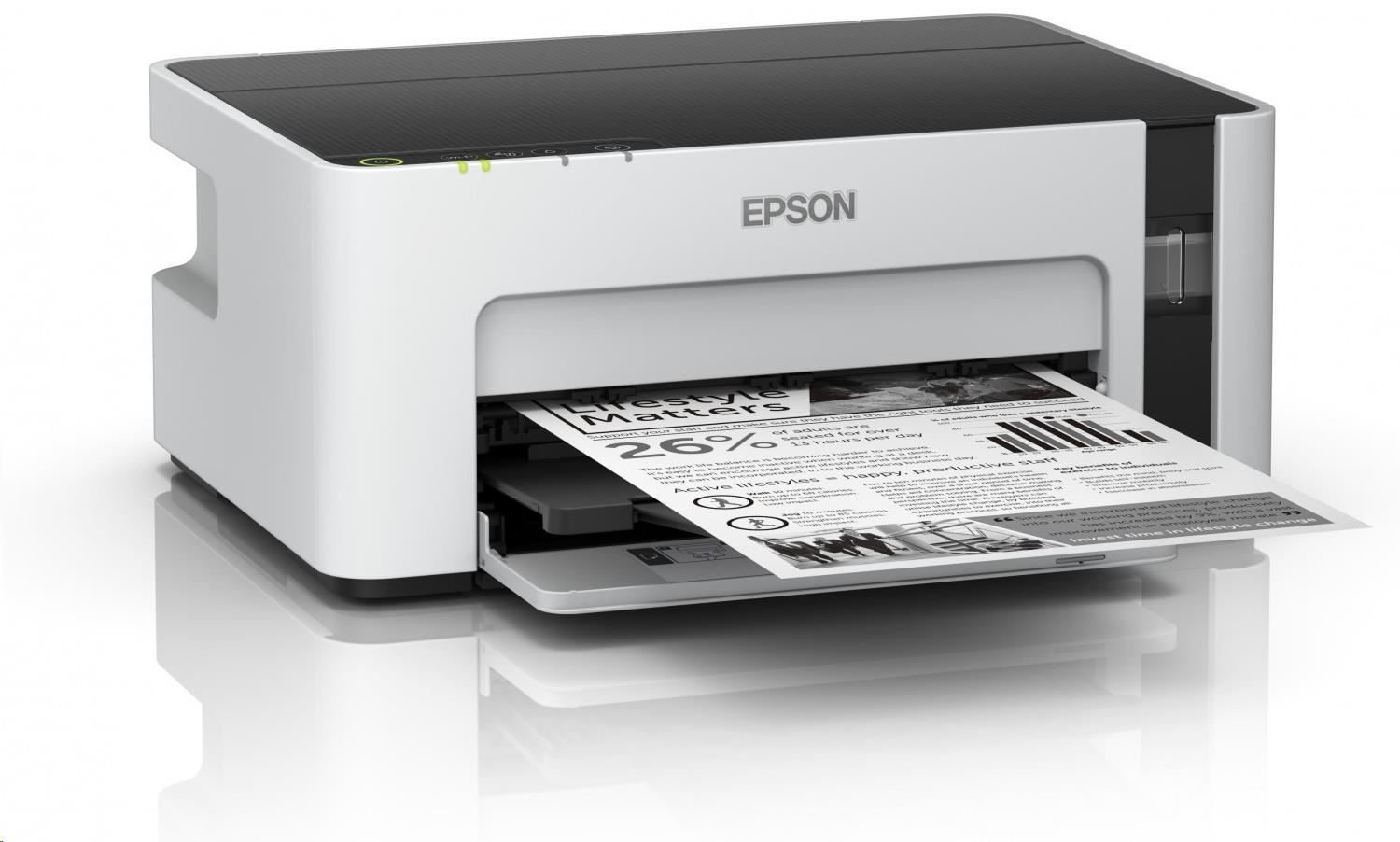 EPSON tiskárna ink EcoTank Mono M1120, A4, 720x1440, 32ppm, USB,Záruka 5 let  po registraci zdarma
