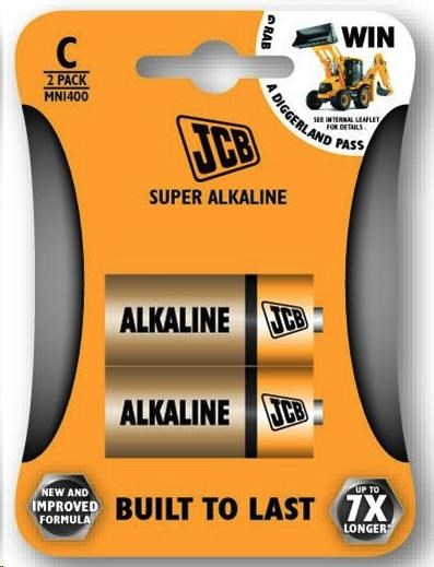 JCB SUPER alkalická baterie LR14, blistr 2 ks