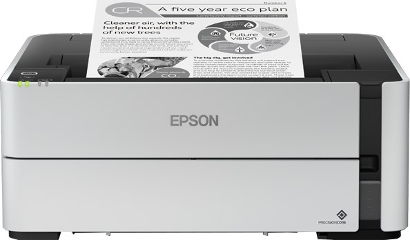 EPSON tiskárna ink EcoTank Mono M1180, A4, 1200x2400dpi, 39ppm, USB, Ethernet, Wi-Fi, Duplex,Záruka 5 let  po registraci