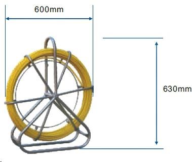 Protahovací pero sklolaminátové ve stojanu, délka 100m, průměr 6mm