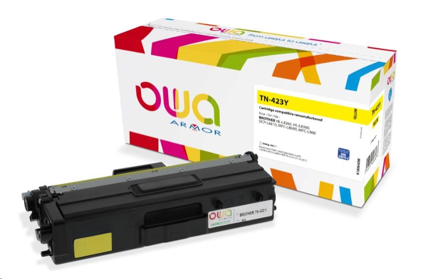 OWA Armor toner pro BROTHER HL-L 8260, 4.000 str., kom. s TN423Y žlutá/yellow