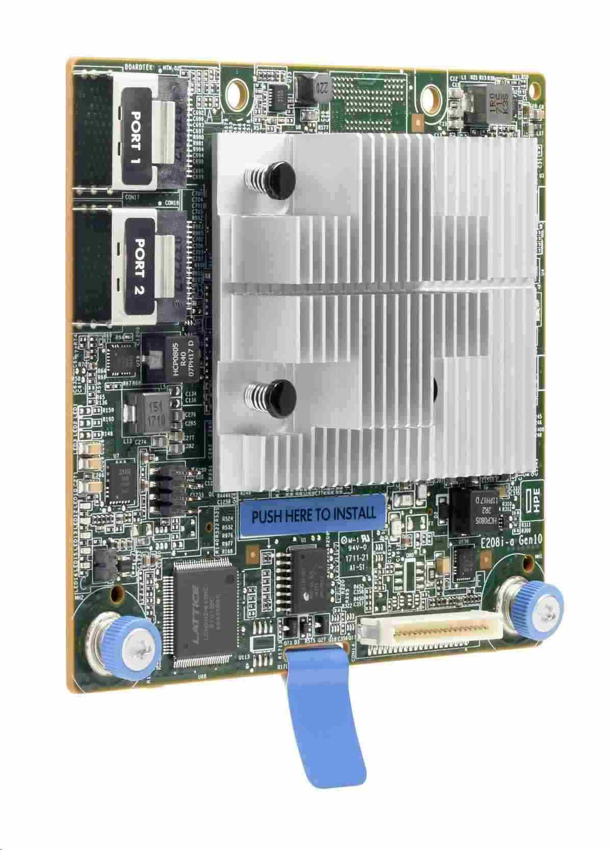 HPE Smart Array E208i-a SR 12Gbs SAS/SATA LH Controller 8SAS(2x4) x8 RAID 0,1,5,10 no cache dl20160360g10