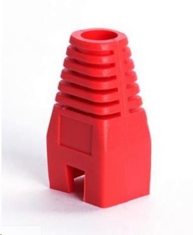 Ochrana pro konektor RJ45, non-snag-proof - červená, 100ks