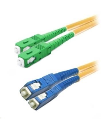 XtendLan duplexní patch kabel SM 9/125, OS2, SC(APC)-SC(PC), LS0H, 1m