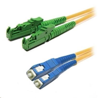 Duplexní patch kabel SM 9/125, OS2, E2000(APC)-SC(PC), LS0H, 2m