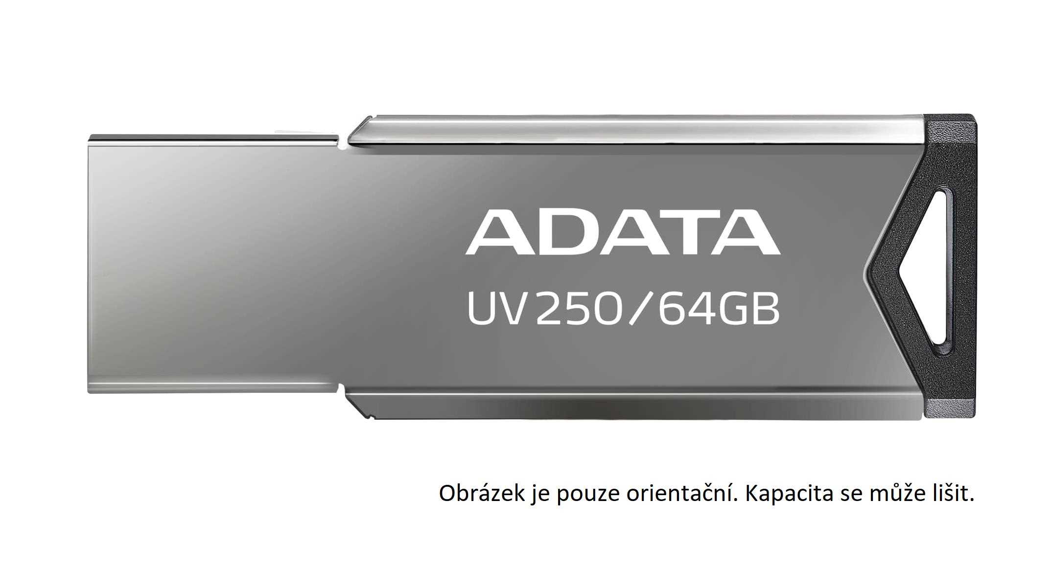 ADATA Flash Disk 16GB USB 2.0 DashDrive UV250, stříbrná