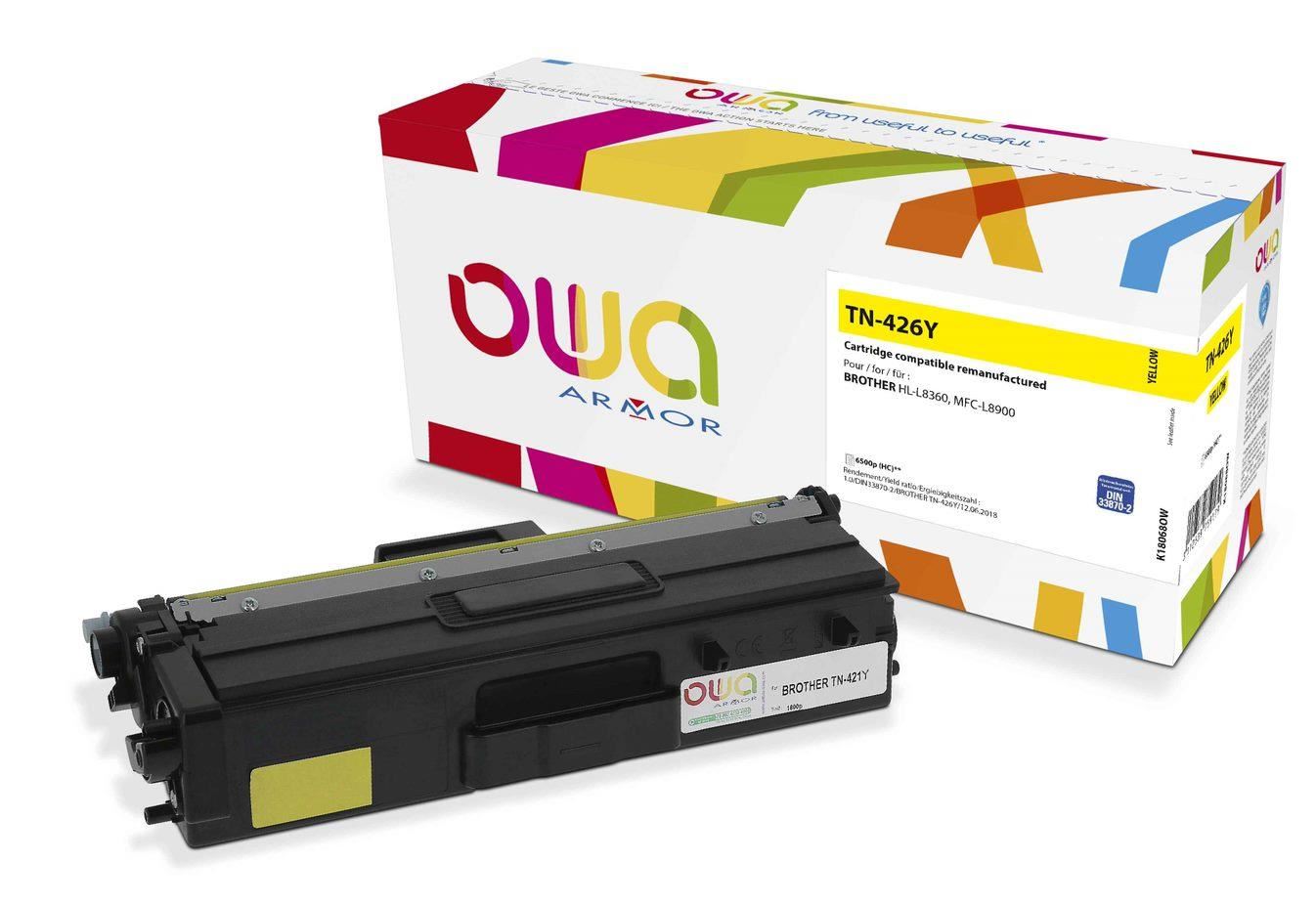 OWA Armor toner pro BROTHER HL-L 8360, 6.500 str., kom. s TN426Y žlutá/yellow