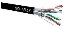 Instalační kabel Solarix STP, Cat6A, drát, PE, cívka 500m SXKD-6A-STP-PE