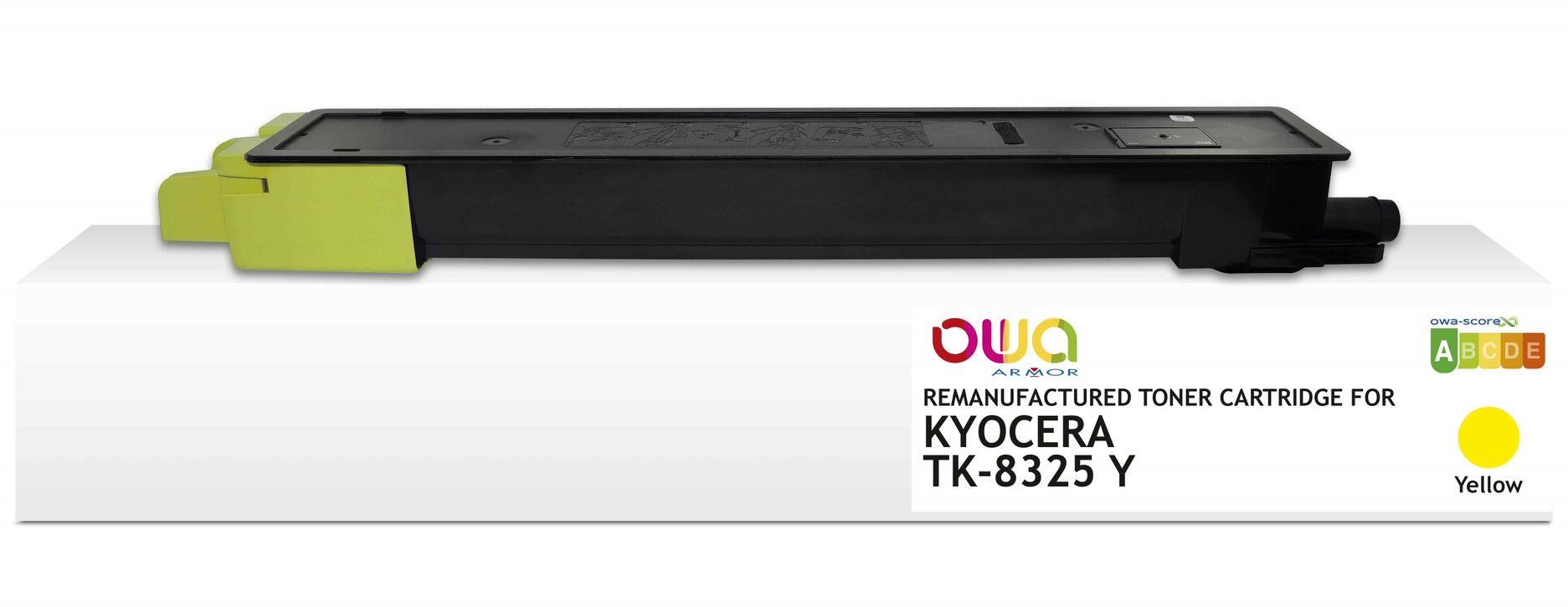 OWA Armor toner pro KYOCERA MITA TASKalfa 2551ci, 12000 stran, TK-8325 Y, žlutá/yellow