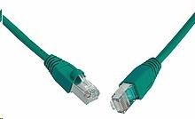 Solarix Patch kabel CAT5E SFTP PVC 1m zelený snag-proof C5E-315GR-1MB