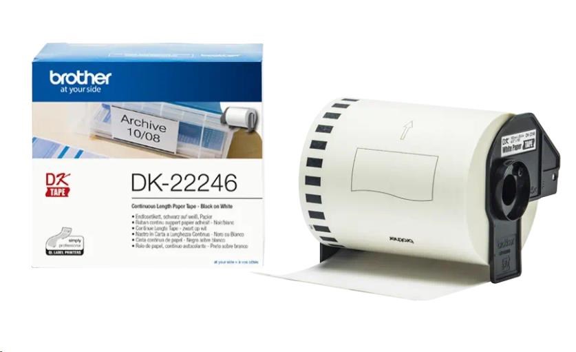 BROTHER DK-22246 Originální páska Brother  - černá na bílé, šířka 103 mm
