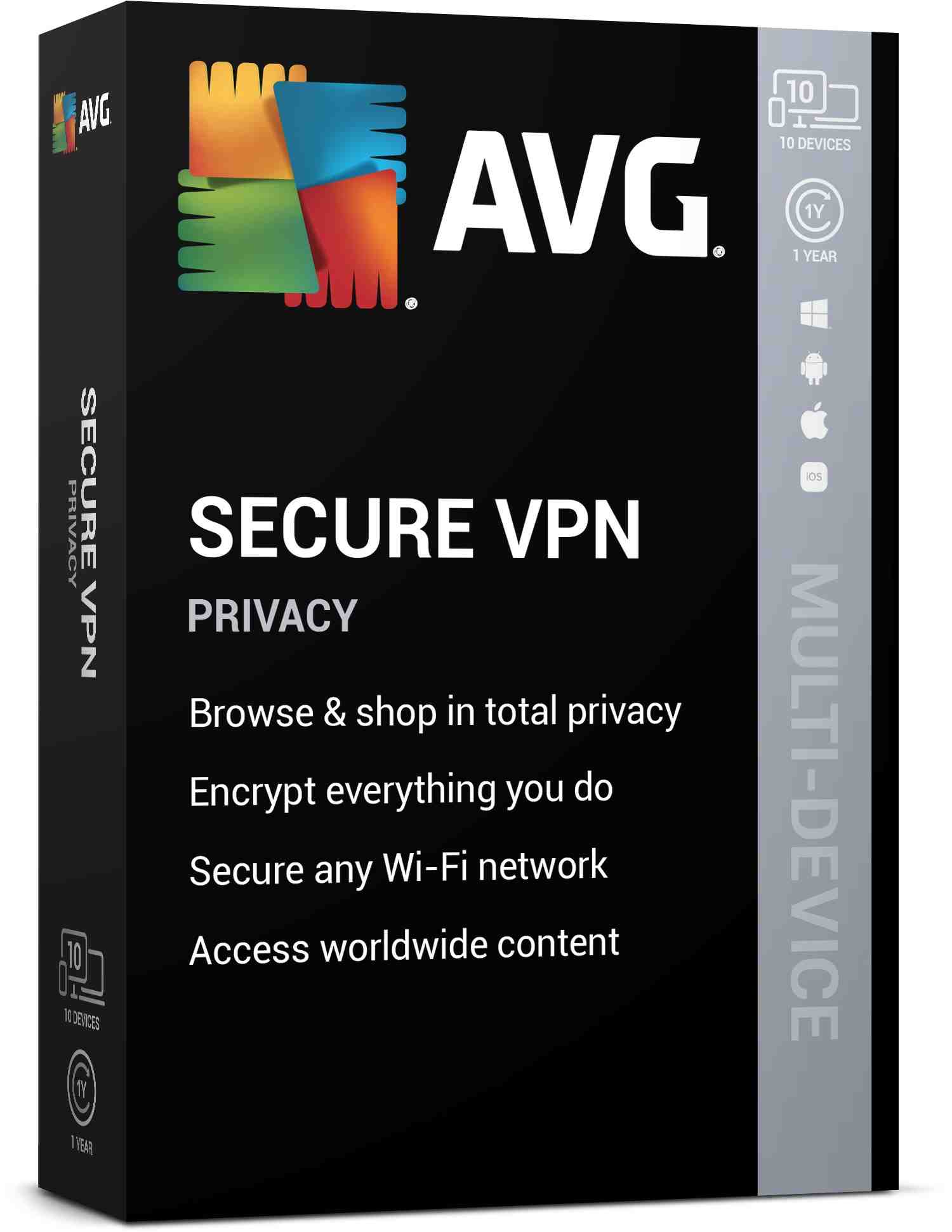 _Nová AVG Secure VPN pro více zařízení, na 12 měsíců