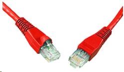 Solarix Patch kabel CAT5E UTP PVC 1m červený snag-proof C5E-114RD-1MB