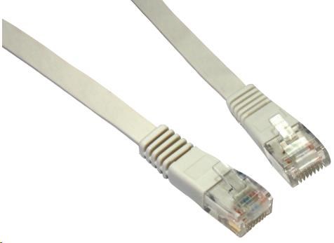 Solarix Patch kabel plochý CAT5E UTP LSOH 3m šedý non-snag-proof C5E-111GY-3MB