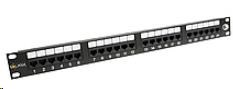 Solarix Patch panel 24 x RJ45 CAT6 UTP 350 MHz černý 1U SX24-6-UTP-BK