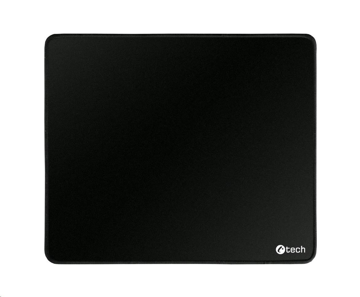 C-TECH Podložka pod myš MP-01, černá, 320x270x4mm, obšité okraje