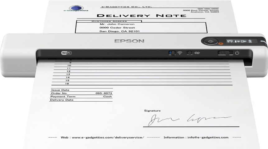 EPSON skener WorkForce DS-80W, A4, 600x600dpi, USB, mobilní