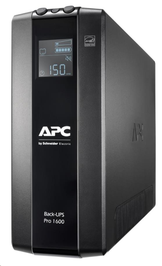 APC Back-UPS Pro BR 1600VA, 8 Outlets, AVR, LCD Interface (960W)