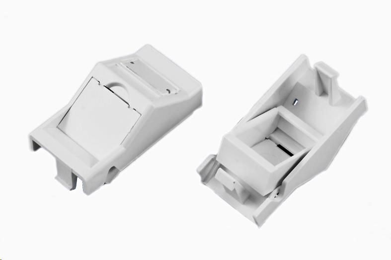 Modul neosazený 1x RJ45, 22,5x45 mm s prachovkou úhlový