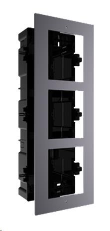 HIKVISION DS-KD-ACF3, rámeček pro modulární interkom, pro 3 moduly, zápustná montáž