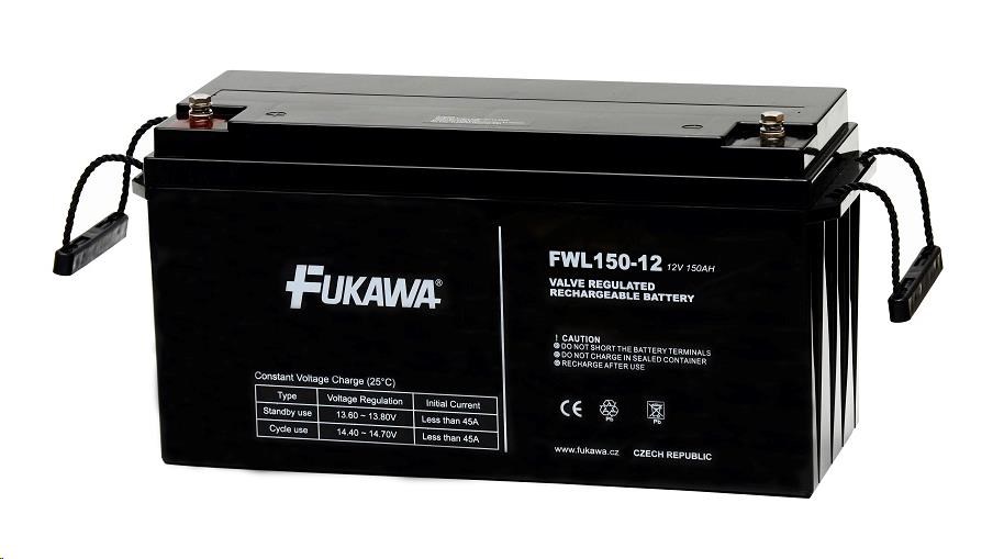 Baterie - FUKAWA FWL 150-12 (12V/150Ah - M8), životnost 10let