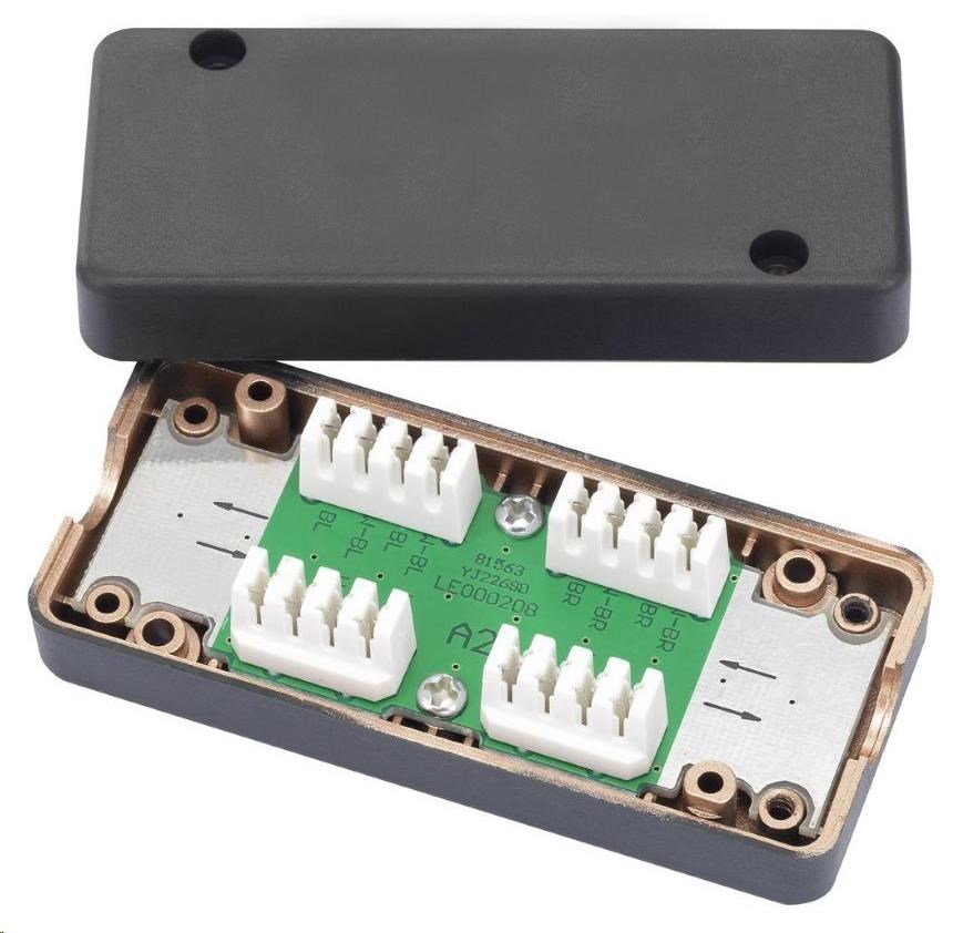 Spojovací box UTP Cat6 narážecí, černá