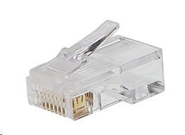 PREMIUMCORD Konektor RJ45 8pinů - na drát, balení 10ks v sáčku