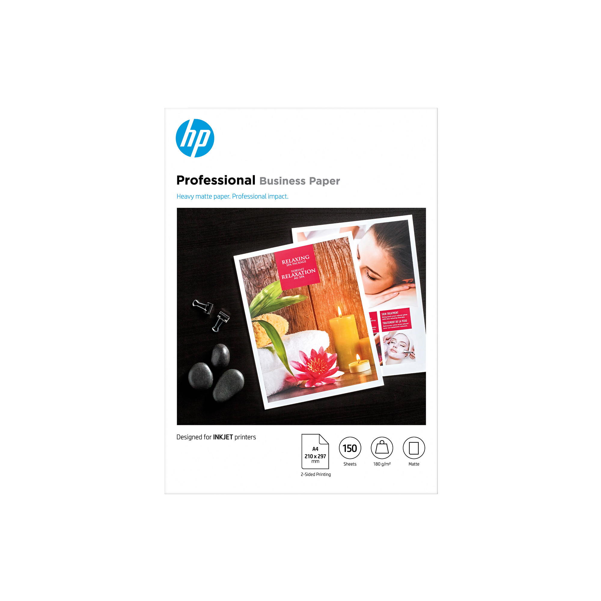 HP Professional Inkjet Matte FSC Paper 180 gsm-150 sht/A4/210 x 297 mm