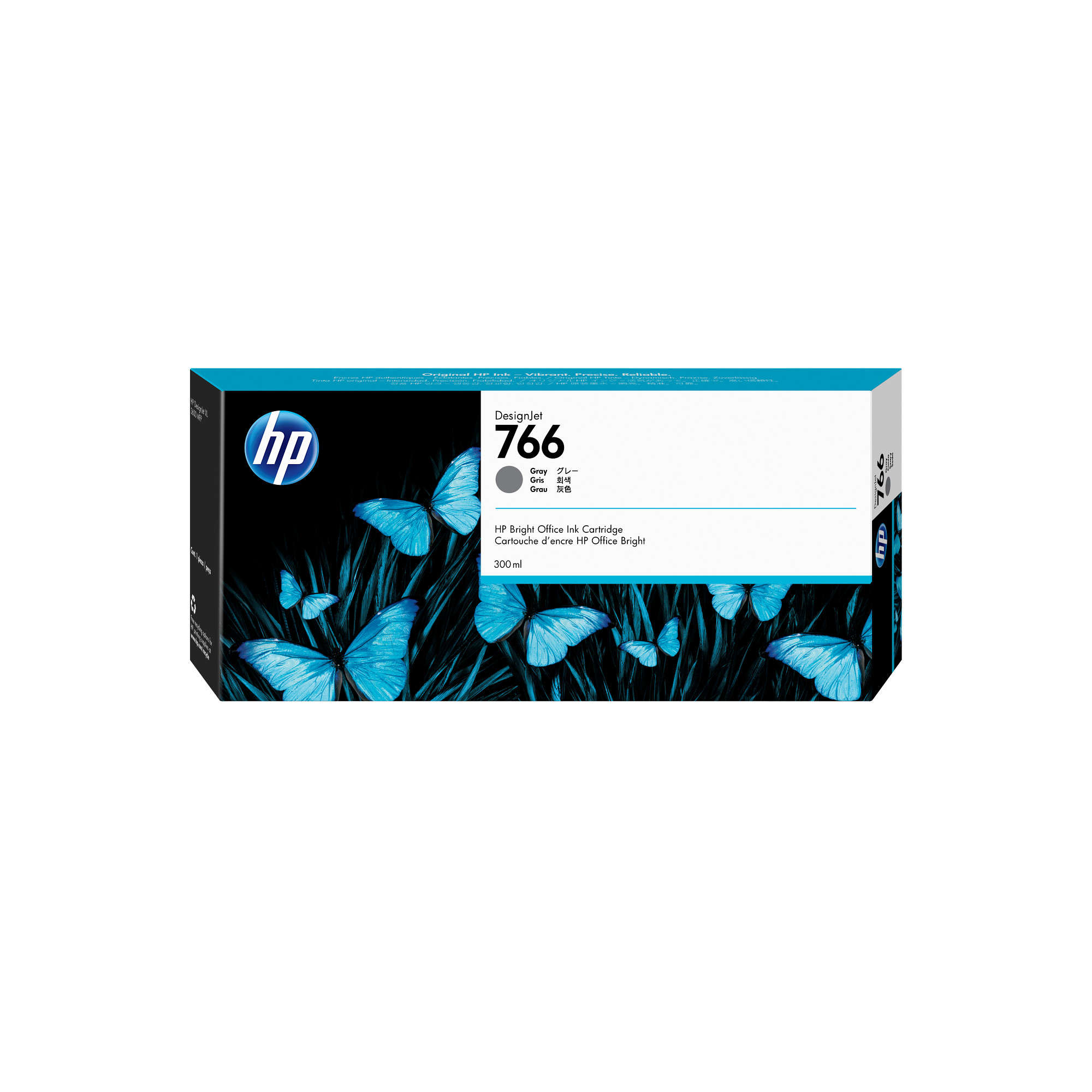 HP 766 300-ml Gray Ink Crtg