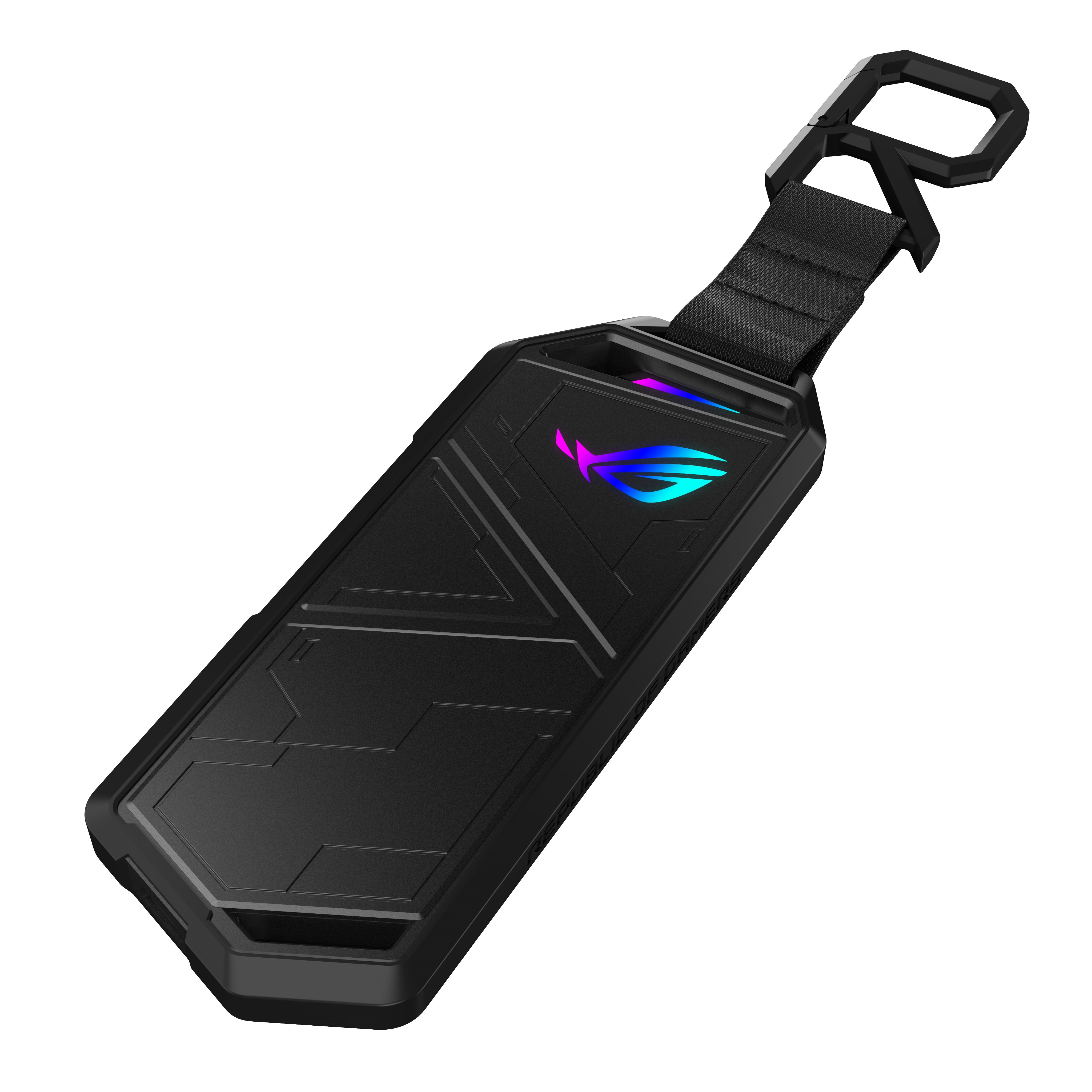 ASUS ROG STRIX ARION SSD NVME AURA case, USB-C 3.2, M.2 NVMe SSD kovový box, délka 30-80 mm, AURA RGB