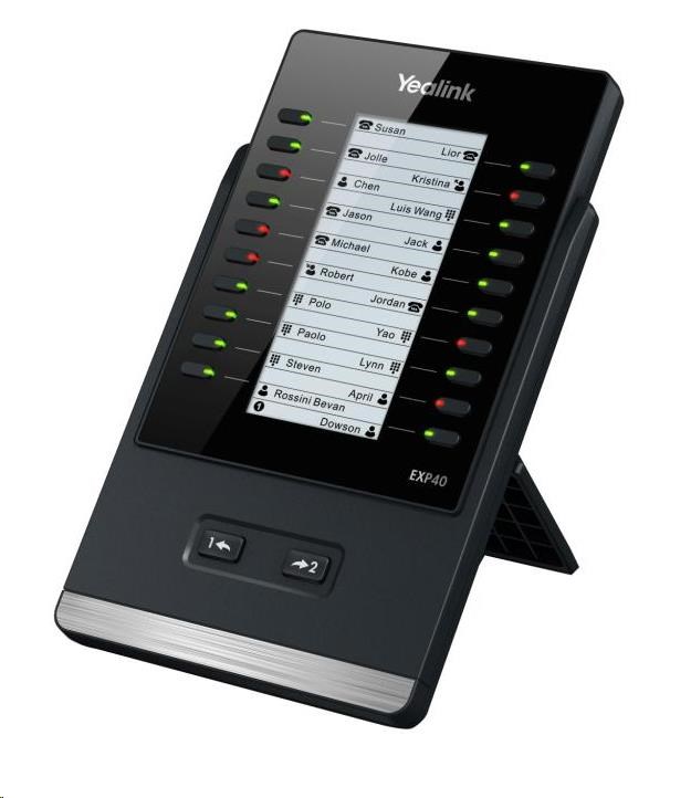 Yealink EXP40 expanzní modul, LCD, 20 prog. tl. (x2 strany), pro T46S/T46G/T48S/T48G